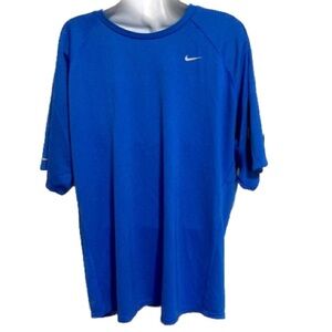 NIKE Dri-Fit Running  Athletic Blue Athletic Comfortable T shirt Mens XXL